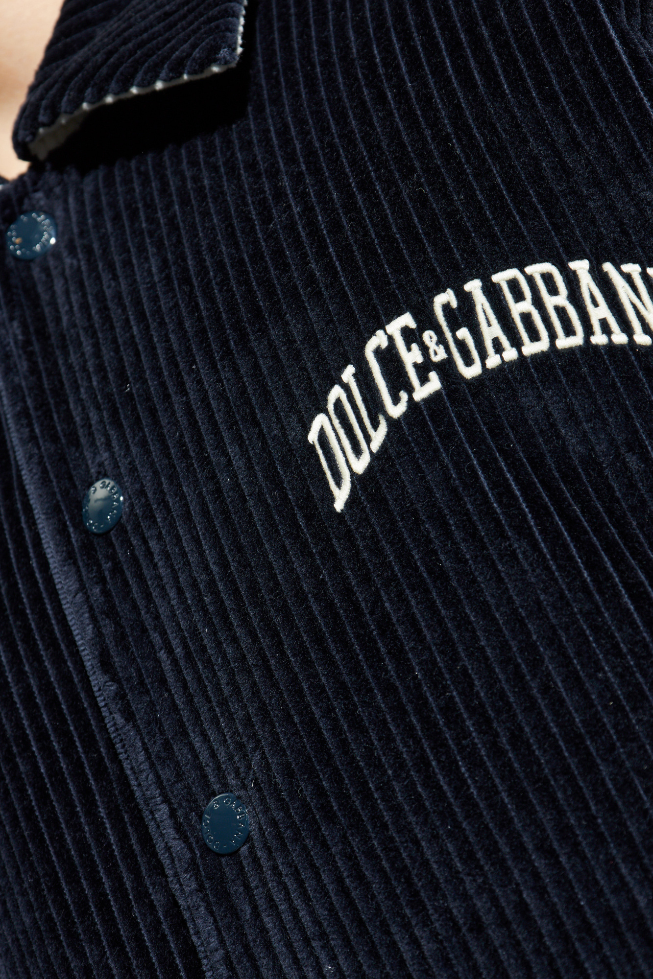 Dolce & Gabbana Corduroy jacket with embroidered logo | Men's | Vitkac